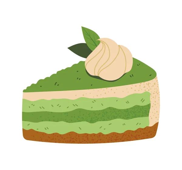 蛋糕茶与奶油图标隔离 — 图库矢量图片