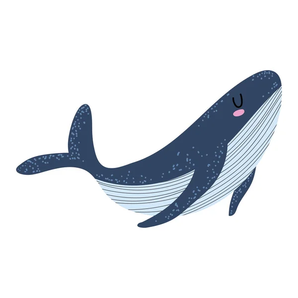 Baleine Mer Vie Icône Isolé — Image vectorielle