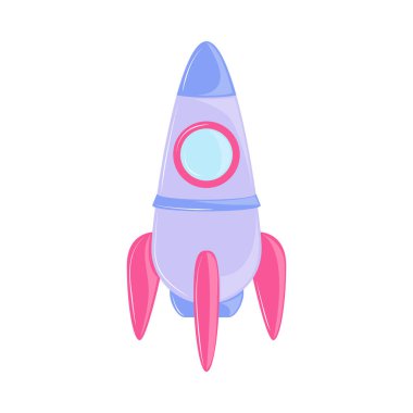 Roket oyuncağı simgesi izole edildi