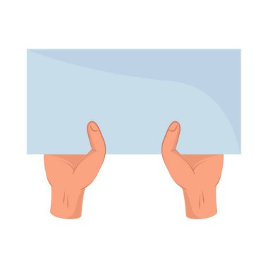 Eller boş pankart protesto simgesini tutuyor