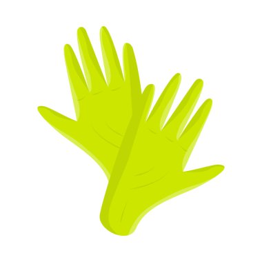 Bahçe koruyucu eldiven simgesi izole