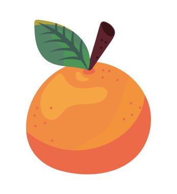 portakal taze meyve simgesi izole