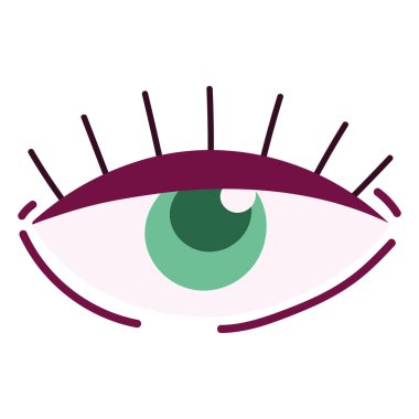 yeşil göz küresi simgesi izole edildi