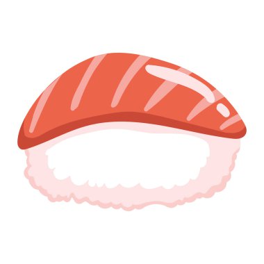 Suşi pirinç balığı ikonu izole edilmiş.