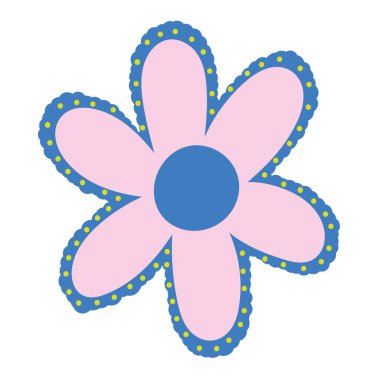 çiçek karikatürü simgesi izole edilmiş