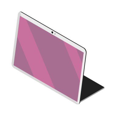 tablet bilgisayar teknisyeni ikon izometrik