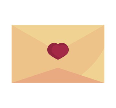 aşk mektubu simgesi izole