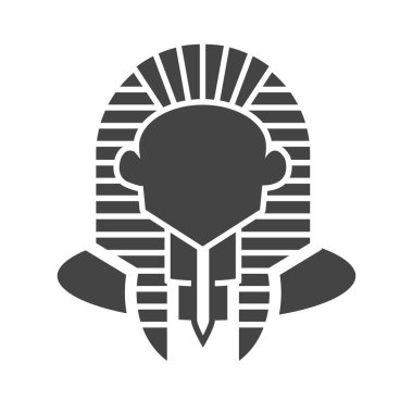 Mısır Tutankamon heykel simgesi izole