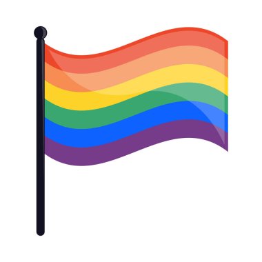 Kutup simgesindeki lgbt bayrağı izole edildi