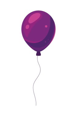 mor balon festival simgesi izole edildi