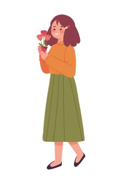 Çiçek simgesi olan kadın izole edildi