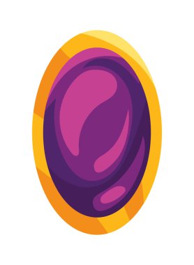 mor değerli taş simgesi izole edilmiş biçimi