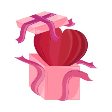 Sevgililer Günü hediyesi üzerine kalp ikonu izole edildi