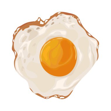 Yağda yumurta ikonu izole edilmiş.