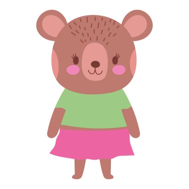 Ayı sevimli hayvan simgesi izole