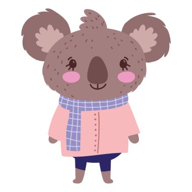 Koala sevimli hayvan simgesi izole