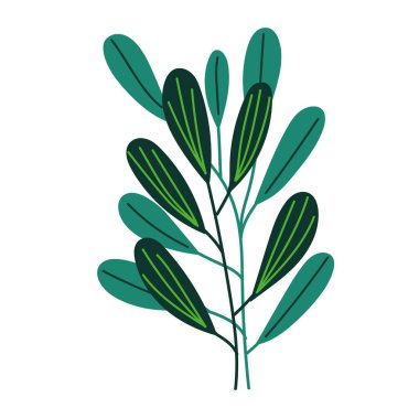 Doğa simgesini izole edilmiş beyaz arkaplan bırakır