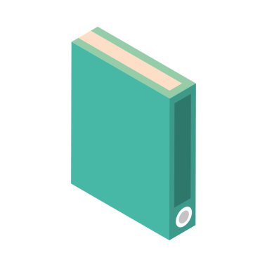 izometrik ofis dosya simgesi izole edildi