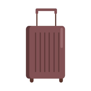 kahverengi valiz seyahat simgesi izole edildi