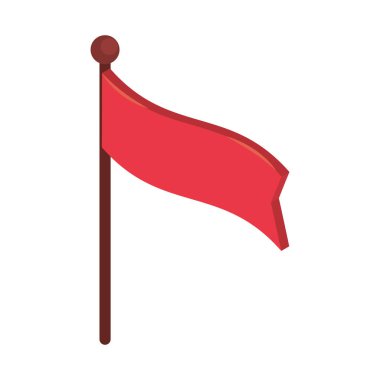 gps konum bayrağı simgesi izole edildi