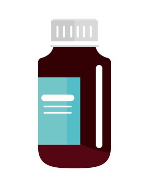 ilaç şişesi eczane simgesi izole