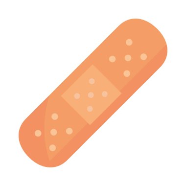 Tıbbi yara bandı eczane simgesi izole edildi