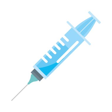 Tıbbi şırınga ikonu izole edildi