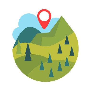 Orman ikonunda izole edilmiş bir işaretçisin.