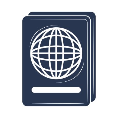 Pasaport seyahat simgesi izole edildi