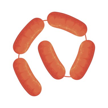 et sosisi simgesi izole edilmiş tasarım