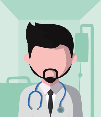 erkek mesleği doktor vektör biçimi