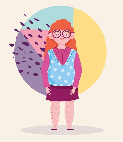 Female Perfectly Imperfect Vector Design — Stockvector