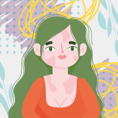 woman with vitiligo portrait design