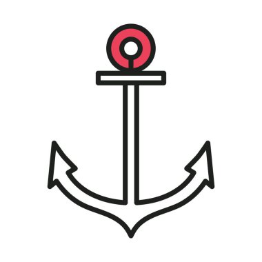 anchor nautical icon white background