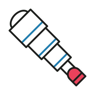 telescope nautical icon white background