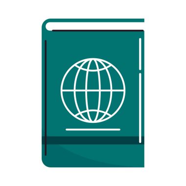 passport trip and travel icon