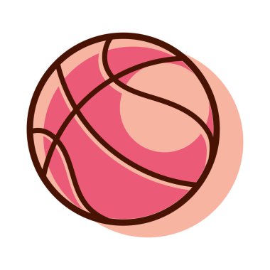 Basketbol topu spor simgesi izole edildi