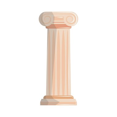 antique column greek culture icon white background