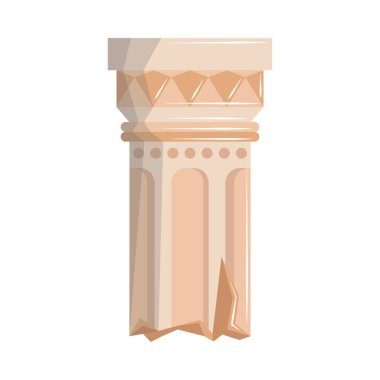 rustic column greek culture icon