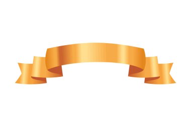 golden ribbon award icon white background