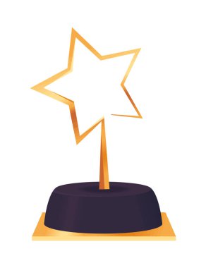 golden cinematography award icon white background