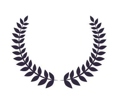 laurel leaves icon white background