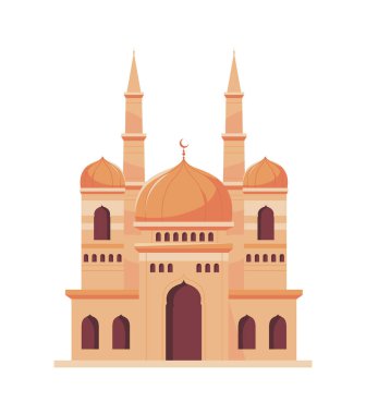 arabic mosque temple icon white background