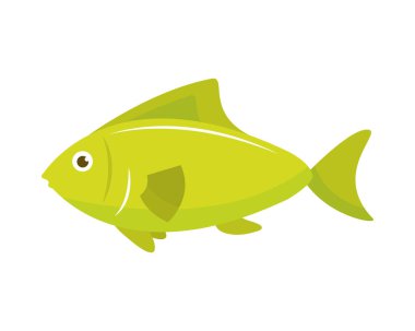 fish flat icon isolated design