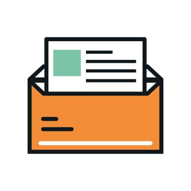 e- posta simgesi izole edilmiş beyaz arkaplan