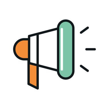 megafon simgesi izole edilmiş beyaz arkaplan