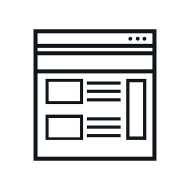 blogging website icon line style design