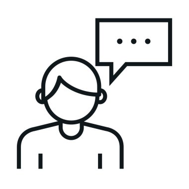 blogger speaking icon line style