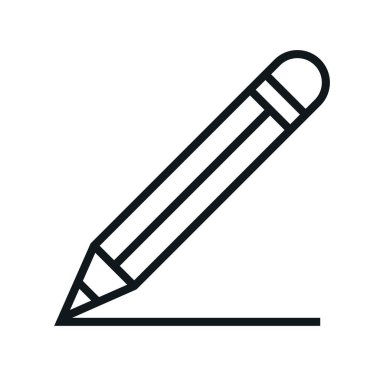 pencil icon line style white background