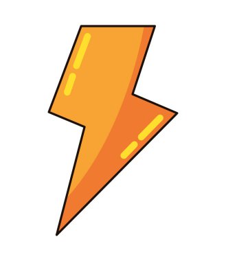 lightning retro and nostalgic icon isolated